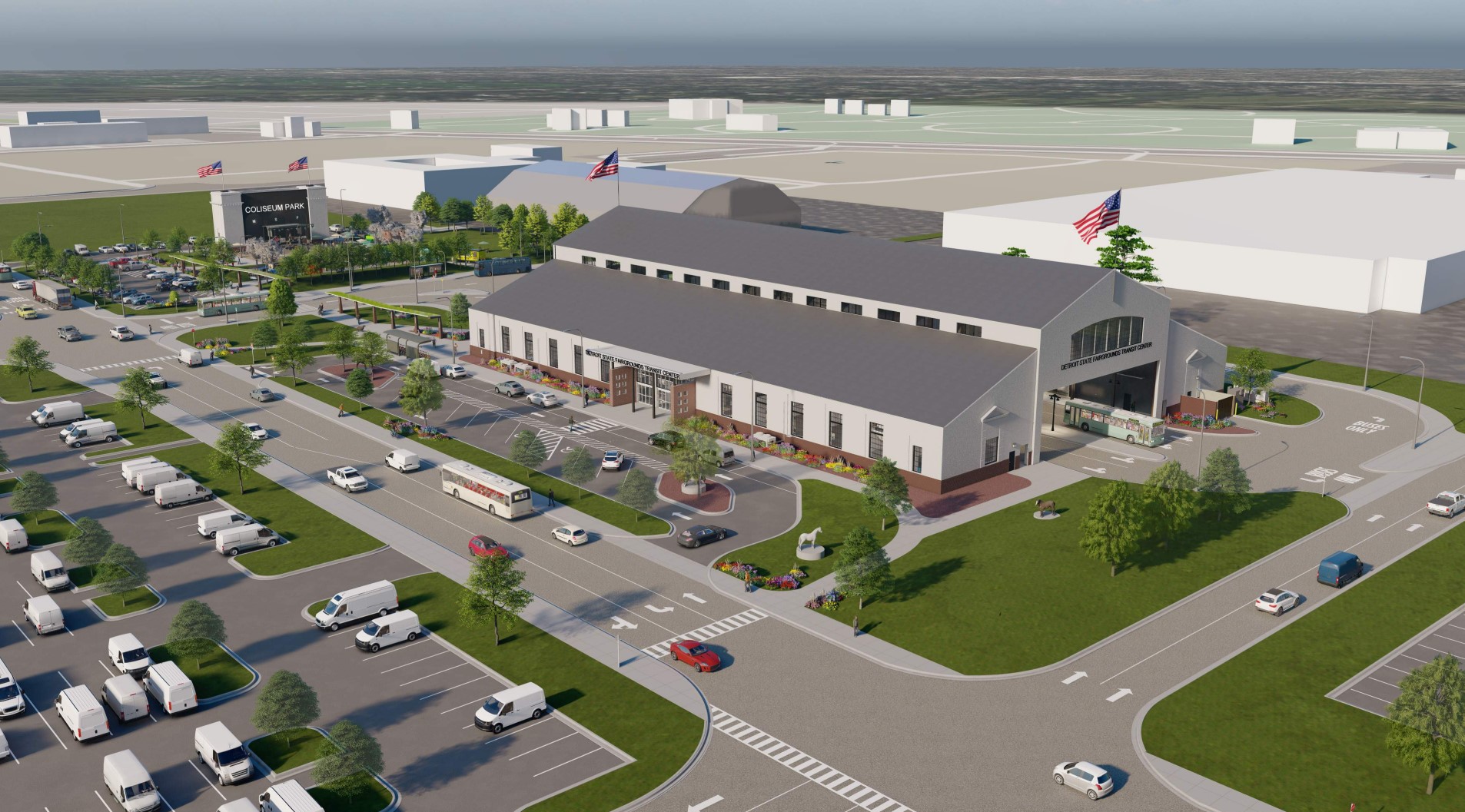 Fairground Transit Center Render