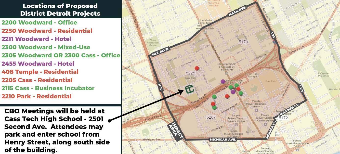 Proposed District Detroit Projects