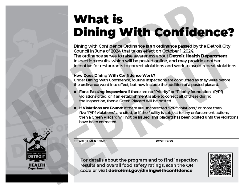 Dining with Confidence - White-Placard