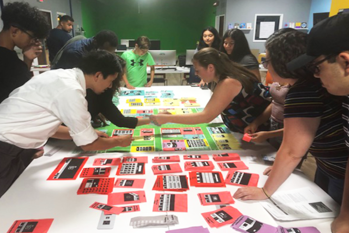 people gathered playing the zoning game