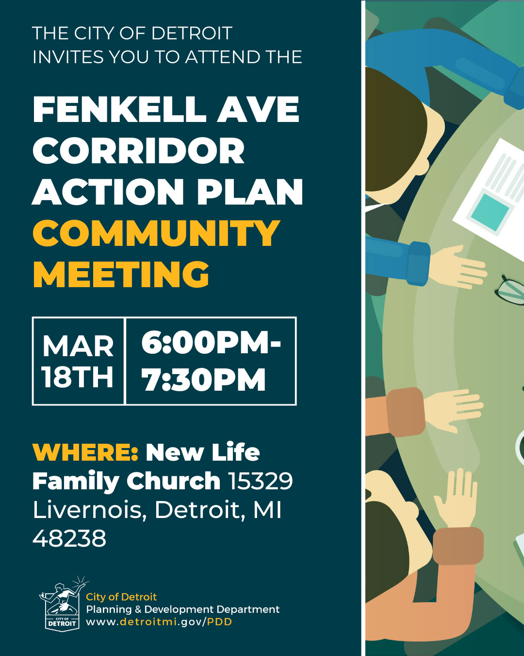 Fenkell Ave Meeting Flyer