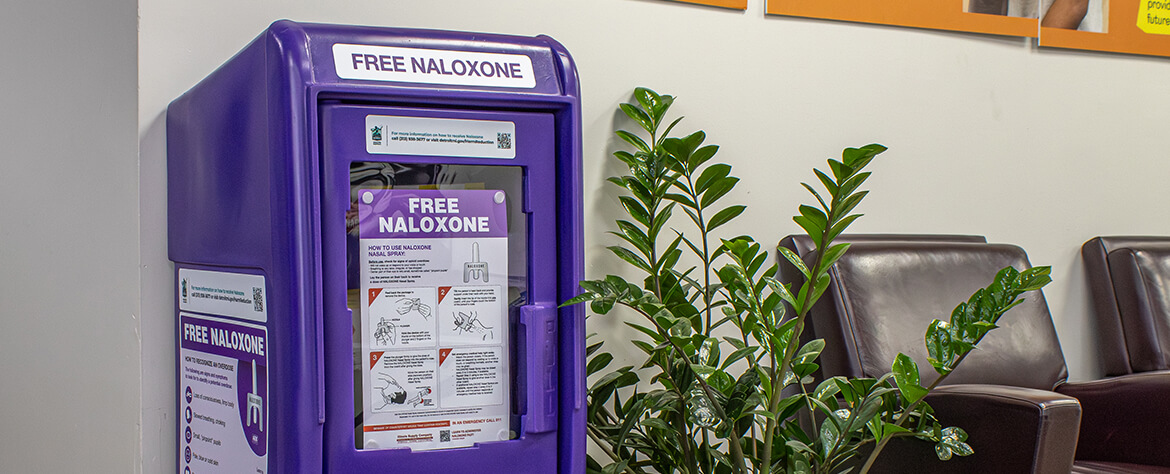 Image of a Harm Reduction Wellness Station Newsstand Box
