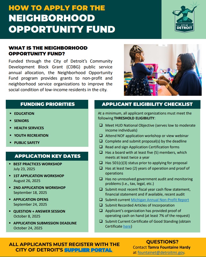 Flier for the 2026-2027 NOF Notice of Funding Availability (NOFA)