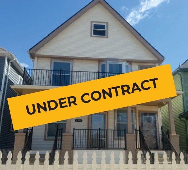 Photo of 2918 Garland with a banner stating "Under Contract"